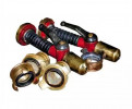 Fire hose couplings and nozzles